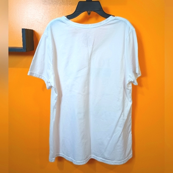 Time and True White Graphic Short Sleeve T-shirt Size XL/XG - Picture 3 of 4